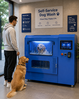 Industriële duurzame slimme hondenwasstation zelfbedieningsunit voor het wassen van huisdieren met dual-mode systeem voor dieren-spa en dierenhotel