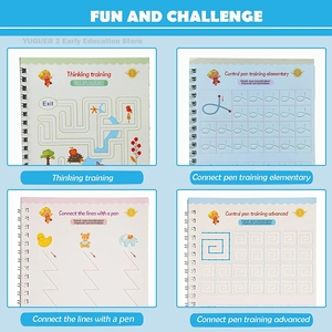 Ý Tưởng Mới Unisex Montessori Trẻ Em Đồ Chơi Tái Sử Dụng Cuốn Sách Ma Thuật Cho Bé Vẽ Bằng Văn Bản Đào Tạo & Tư Vấn Logic Trò Chơi - Product Image 2