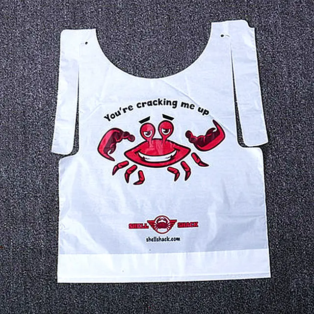 Seafood Restaurants Crawfish Parties Special Events Use Adult Bibs Disposable Plastic Crab Bibs To Protect Clothes Crab Bib
