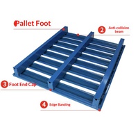 Palette en acier laminé à froid pour chariot élévateur, plaque en fer épaissie, palette pour entrepôt automatisé, antidérapante, résistante à l'humidité, galvanisée