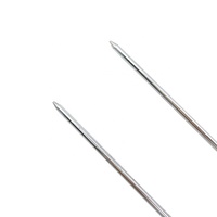 Fourchettes de barbecue en acier inoxydable avec manche en bois, brochettes de barbecue réutilisables pour le camping