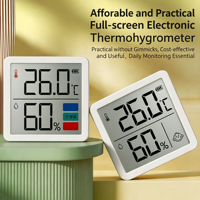 Monitor Digital de Humedad y Temperatura, con Indicador Ambiental de Tres Colores, Termómetro Higrómetro con Soporte para Pared