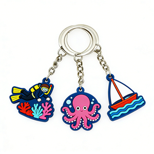 Porte-clés en caoutchouc personnalisé série 2D, pendentif de sac en PVC souple durable, mini décoration, cadeau promotionnel - Product Image 5