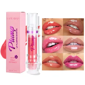 HANDAIYAN PLUMP & POUT Lip Plumping Booster Gloss, High Shine for Plumper Looking Lips,Extreme Shine Crystal Volume Lip Oil