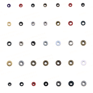 Ojetes de Colores <span class=keywords><strong>con</strong></span> Arandelas de 5mm, Ojetes de Aluminio para Manualidades, Zapatos, Núcleos de Cuentas, Ropa, Cuero, <span class=keywords><strong>Lona</strong></span>, Blanco - Product Image 1