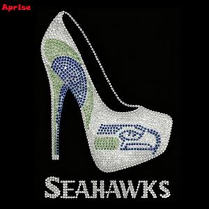 Accessori Personalizzati con Strass dei <span class=keywords><strong>Seahawks</strong></span>, Motivo della Squadra di Football di Seattle, Trasferimento Termoadesivo per Tute Sportive - Product Image 3