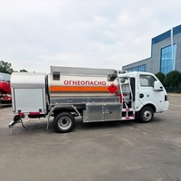 Camion-citerne à carburant Dongfeng 4*2 en alliage d'aluminium, 5000L, pour le transport de pétrole brut, de gaz et de diesel, 3 tonnes