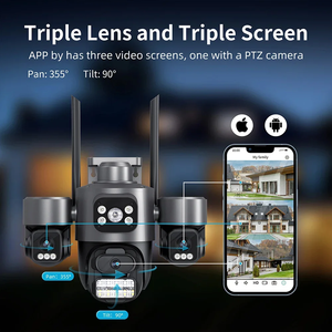 15MP Security Camera <strong>ICsee</strong> 3 HD Screens Auto Tracking WiFi IP Camera Outdoor CCTV Color Night Vision 2-Way Audio <strong>Home</strong> Camera - Product Image 3