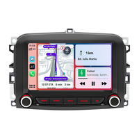 Sistema de Navegación GPS de 7 Pulgadas con Bluetooth, WiFi, GPS 2 Din, Carplay, Pantalla Táctil de 500L, Radio para Auto, Estéreo Android para Fiat