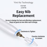 Stylet numérique professionnel pour iPad 4 avec affichage LED de la puissance, élégant stylet actif en aluminium pour la conception graphique, logo OEM, marque privée