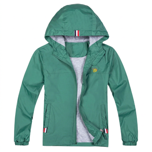 Veste coupe-vent personnalisée unisexe orange, légère, style safari, coupe décontractée, polyester, couleur unie, LOGO - Product Image 1