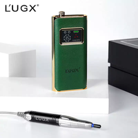 Vente chaude OEM/ODM LUGX Perceuse à ongles sans fil rechargeable portable 35000 tr/min en acier inoxydable avec prises EU/US/UK/AU 110-240V