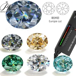 모든 색상 4x6-8x12mm 유럽 컷 타원형 컷 느슨한 모사니타 다이아몬드 테스트 DIY 비즈 만들기 보석에 대한 긍정적 인 GRA 매력 - Product Image 2
