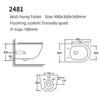 Asiento montado en la pared cisterna oculta inodoro colgar en la pared baño artículos sanitarios color marfil WC inodoros completos