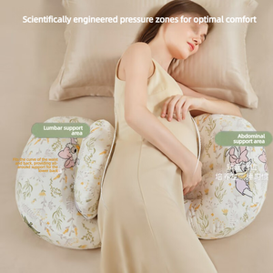 Almohada de <span class=keywords><strong>embarazo</strong></span>, almohada de soporte lumbar para dormir de lado, almohada de soporte para el vientre, almohada transpirable para mujeres embarazadas, <span class=keywords><strong>embarazo</strong></span> - Product Image 2