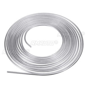 Tuyau en spirale de 7,62 m (25 pi) en cuivre nickelé pour frein, diamètre extérieur 3/16 po, tube de conduite argenté en zinc - Product Image 6