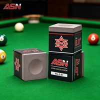 ASN WJQK-05 Craie de billard premium 22 mm, emballage en feuille d'argent, craie carrée pour queue de billard, haute friction, antidérapante