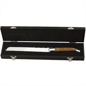 Coltelli da cucina e accessori da 8 pollici Laguiole <span class=keywords><strong>coltello</strong></span> <span class=keywords><strong>per</strong></span> <span class=keywords><strong>pane</strong></span> seghettato con manico in legno d'ulivo <span class=keywords><strong>per</strong></span> confezione regalo - Product Image 1