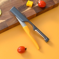2-in-1 Opvouwbare Snijder Roestvrijstalen Keukenhulpjes Handmatige Fruitmes Groenteschiller Set Keuken Aardappelschiller