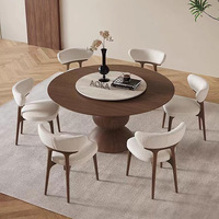 Chaises de salle à manger modernes nordiques noires en bois de caoutchouc rembourré pour restaurant café hôtel