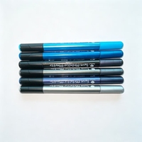 Lot de 6 marqueurs métalliques double pointe avec pinceau aquarelle et stylos fins, ensemble bleu océan pour la calligraphie et le journaling