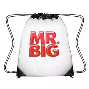 Mochila de Poliéster Transparente Impermeable Personalizada, Bolsa con Cordón, Bolsa de Plástico Transparente para Regalos Promocionales, Bolsa Reutilizable para Zapatos con Cordón - Product Image 4