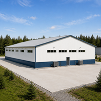 Atelier préfabriqué en structure métallique, usine de production, bâtiment industriel à ossature portique galvanisée Q355B