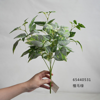 Fourniture d'usine de haute qualité de feuilles de plantes artificielles bouquet de feuilles de verdure à feuilles persistantes pour la décoration