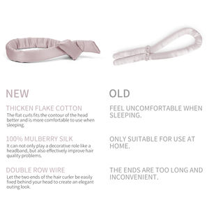 Ensemble de bigoudis en soie, bandeau de cheveux bouclés sans chaleur, ruban enveloppant pour les cheveux, 100% en soie - Product Image 5
