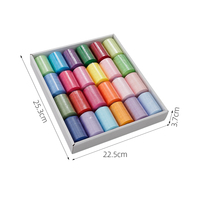 402 dikiş ipliği 1000 metre Polyester iplik dikiş kiti el ve makine dikiş ipliği 24 renk