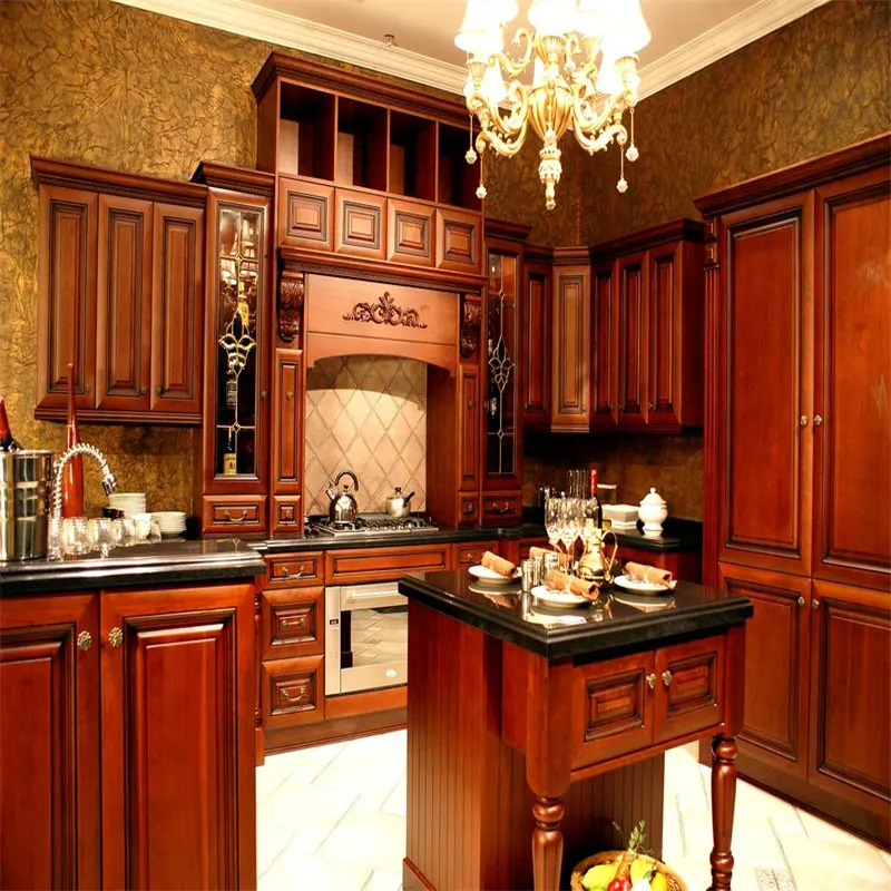 CBMmart Traditional Used Kitchen Cabinets High End Of Custom Made Luxury Kitchen Cabinet Solid Wood Kitchen Cabinets