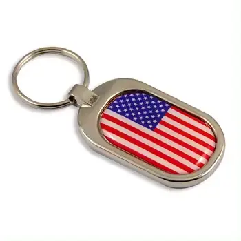 Porta-chaves retangular de metal com bandeira dos EUA Alemanha Rússia, porta-chaves com novo design, porta-cartões, novo design, 2024