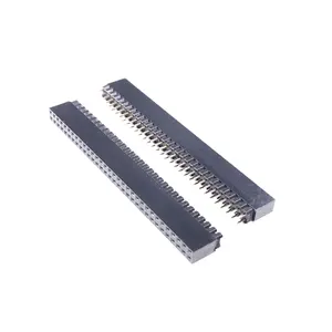 2.54mm 0.10 "Pitch 40 64 80 pozisyon çift sıra PCB dişi başlık delik düz şerit PC104 Spacer yükseklik 11.0mm IPC