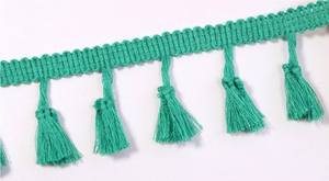 Đầy màu sắc 40-45mm tua ren chổi rìa TRIM rộng polyester bông beddings Hàng may mặc & nhà dệt may trang trí rèm cửa - Product Image 5