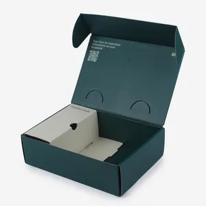 Boxes Carton Packing Custom for Logo Small Gift Pack Online Cartons Green Corrugated Packaging Shipping Box