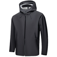 Veste d'hiver unisexe à coque rigide, à capuche, tricotée, couleur unie, fermeture éclair, imperméable et coupe-vent, taille plus