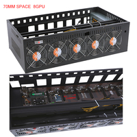 Boîtier châssis à grand espace 70mm, 8 GPU avec PSU 3300W pour 3080 3090, bon marché, en stock, nouveau