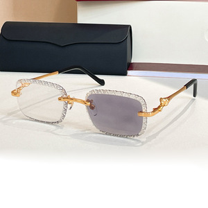 Lunettes <span class=keywords><strong>de</strong></span> <span class=keywords><strong>soleil</strong></span> photochromiques sans monture Cartierring, style <span class=keywords><strong>de</strong></span> marque <span class=keywords><strong>de</strong></span> luxe tendance 2025, design pour hommes et femmes, polarisées personnalisées, haute qualité - Product Image 6