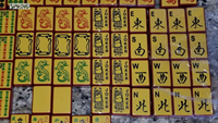 Set Mahjong Mewah Modern Amerika dengan Pinggiran Merah, Ubin Akrilik Gading, Lengkap 160 Buah untuk Permainan Keluarga, Klub, dan Malam Santai