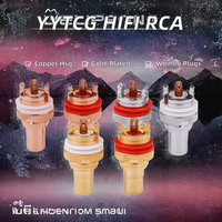 YYTCG HIFI plaqué or RCA prise amplificateur haut-parleur Terminal connecteurs électriques femelles avec matériau de Contact en cuivre
