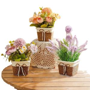Venlando - Decoraciones <span class=keywords><strong>de</strong></span> Flores Artificiales <span class=keywords><strong>de</strong></span> Seda, Adornos para Macetas, Plantas Verdes Artificiales Realistas para Interiores, Ecológicas para Oficina - Product Image 5