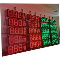 Tanda iklan LED kustom stasiun bensin tanda Pylon stasiun bensin tampilan harga harga tanda Led