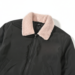 Chaqueta universitaria sostenible de estilo clásico con cuello vuelto Cierre de cremallera Ropa de abrigo de moda universitaria ecológica - Product Image 1