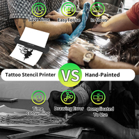 Imprimante de transfert de tatouage temporaire sans fil Portable imprimante de pochoir de tatouage de papier de transfert de Machine de copieur thermique d'acier inoxydable