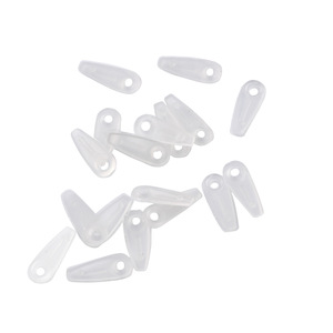 Boucle de panneau arrière de cadre photo en plastique transparent en forme de C 18x7mm, pièce moulée par injection en forme de tranche de grain de tournesol - Product Image 5