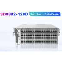 Switch Box Putih Qos SNMP Switch Jaringan yang Mendukung MCLAG VXLAN untuk Pusat Data SD8882-128D 128-port 400G QSFP112 51.2T/102.4T Bps