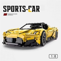 93510 2025 1:8 MOC City Famous Sports Car Model DIY Assembly Bricks Toys for Children Gift 3500pcs Building Blocks Set