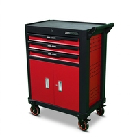 Armoire à outils en acier de qualité supérieure ODM/OEM à 3 tiroirs avec portes doubles, coffre de rangement roulant pour garage