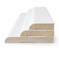 Moulure en bois demi-circulaire décorative pour plinthes, corniches, panneaux muraux, portes, fenêtres et meubles