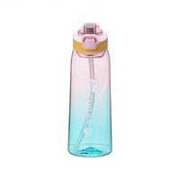 Bouteille d'eau parfumée compatible lave-vaisselle avec capsules de fruits et paille, anti-fuite, pour la gym, le cyclisme et les loisirs, prête à être expédiée